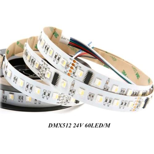 DC24V DMX512 60LED/M/10Pixe RGBW LED STRIP UCS512 LED STRIP White PCB