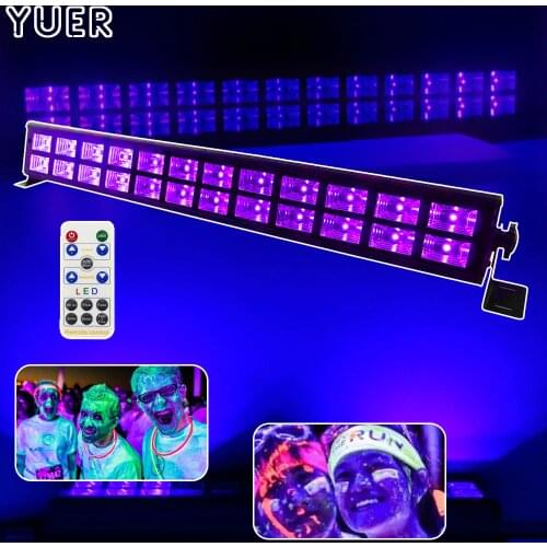 24 LEDs Disco UV Bar Lights Party Dj Lamp UV Color LED Wall Washer Lights For Christmas Laser Projector Stage Wall Washer Lights
