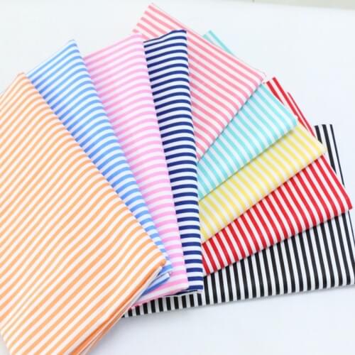 Syunss Stripe Series 100% Cotton Fabric Diy Patchwork Quilting Baby Cribs Cushions Bbay Dress Sewing Tissus Tilda Sewing Cloth