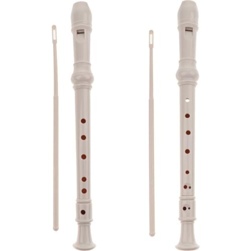 ABS High-pitched Soprano Recorder with Cleaning Rod for Beginner Student Musical Gift