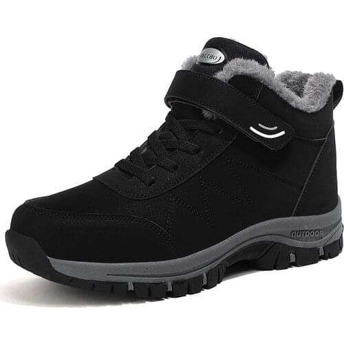 Winter Womens Sport Shoes Hiking Climbing Boots Men Warm Plush Snow Boots Womens Low Boot Comfortable High Quality Size 35-45