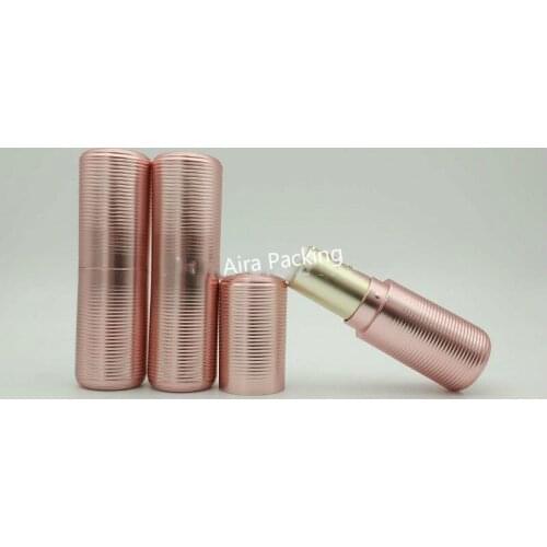 12.1mm High Grade Lip Rouge Refillable Container Rose Gold Empty Lip Balm Bottle Plastic Lip Makeup Tool Lipstick Tube 40Pcs