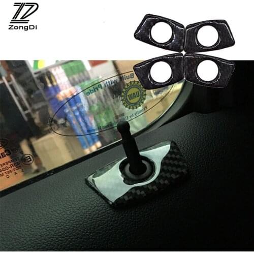 ZD 2pcs Door Pin Lock Carbon Fiber Car Stickers For BMW E46 E39 E60 E90 E36 F30 F10 X5 E53 E34 E30 F20 E70 X6 X1 E87 Accessories