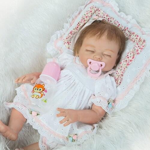 20'' bebe reborn bonecas full silicone vinyl body super alive newborn baby girl dolls toys for children gift NPK DOLL
