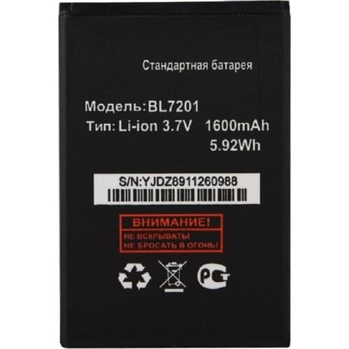 3.7V 1600mAh BL7201 Battery For Fly IQ445 IQ 445 BL 7201 Cell phone battery Replacement Batteries Parts High capacity
