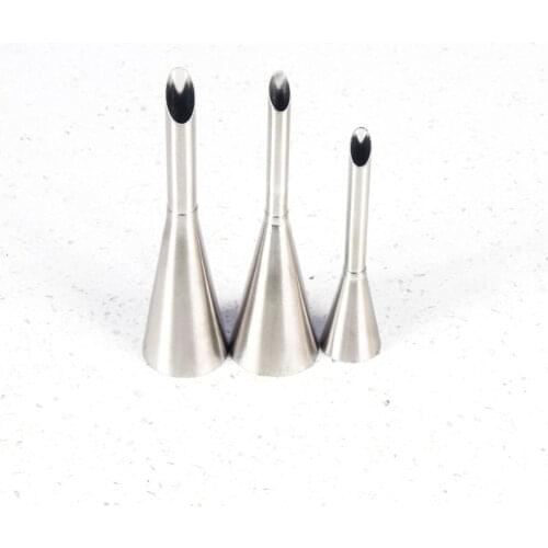 3 Size Stainless Steel Cream Puffing Icing Piping Nozzles Tips Fondant Cake Decorating Sugar Craft Dessert Pastry Tool Cake Mold