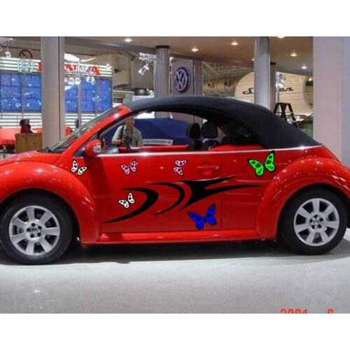 Car Decals Butterfly Flying Animal color for Beetle Vinyl Motor Side Door stickers ZC716