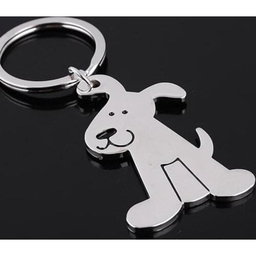 High quality alloy cute pet dog model keychain key ring for wedding key advertising gift 100pcs SN2129