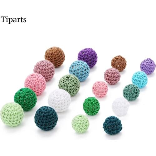 10pcs/bag 15mm 22mm Acrylic Wool Ball Beads Hole 4mm Mixed Colors for DIY Bracelets Necklace Jewelry Making Findings
