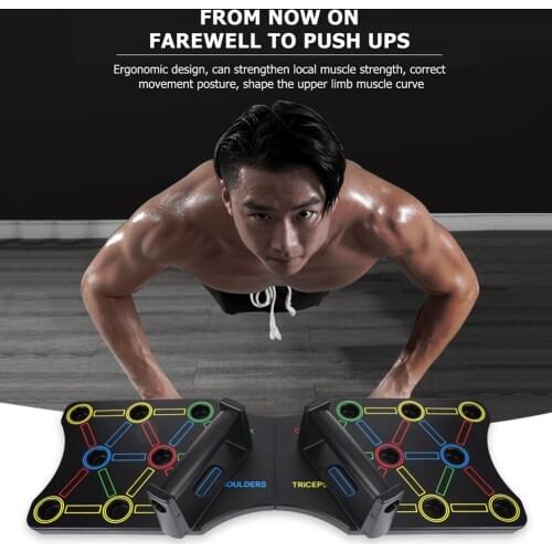 Push Up Board with Instruction Print Body Building Fitness Exercise Tools Men Women Push-up Stands For GYM Body Training