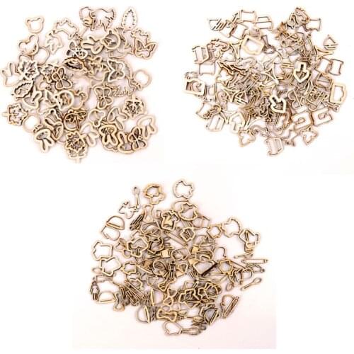 Handmade Wooden Crafts Home Decoration Accessory Scrapbooks Painting DIY Hollow Animal Plant Wood Ornaments 20-30mm 20pcs