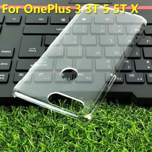 For OnePlus 3 5 3T 5T X Three Five Glossy Snap Phone Case Crystal Invisible Hard PC Cover Clear Protect Back Shell