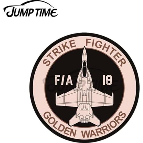 JumpTime 13 x 13cm For FA-18 VFA-87 Golden Warriors Decal Scratch-Proof Motorcycle Car Stickers Refrigerator Car Assessoires
