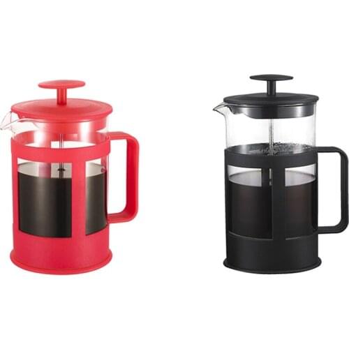 French Press Coffee/Tea Brewer Coffee Pot Coffee Maker Kettle 800ML Stainless Steel Glass Thermos For Coffee Drinkware-ABUX