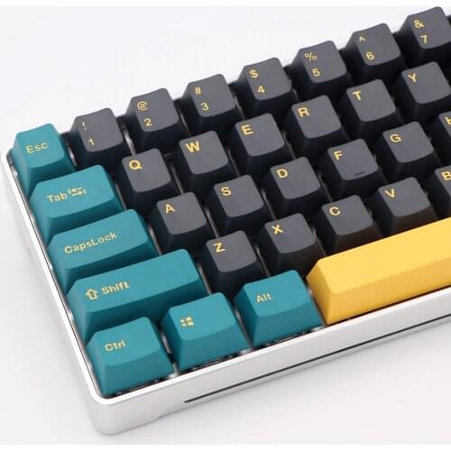 PBT Keycaps OEM Profile DYE-SUB 126 Keys Marrs Green Key Caps for GH60 64 68 84 87 104 108 Cherry 3000 3494 Mechanical Keyboard