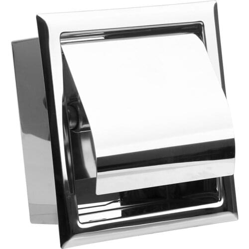 Kitchen Roll Paper Accessory Stainless Steel Toilet Paper Holder Polished Chrome Roll Paper Box Wall Mounted