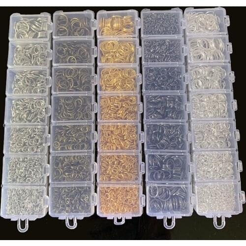 DIY Jewelry Findings Accessories Kit Box Settings Open Jump Rings Lobster Clasp End Caps For DIY Jewelry Making Supplies