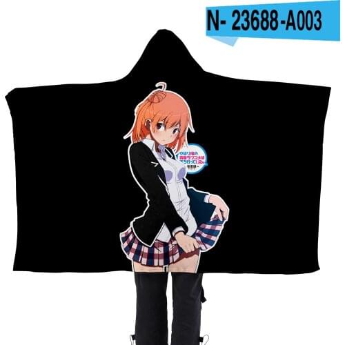 Hooded Blanket My Love Story Of Youth Really Has A Problem Animation Comfortable Flannel Cape Watch Drama Package Wear Blanket