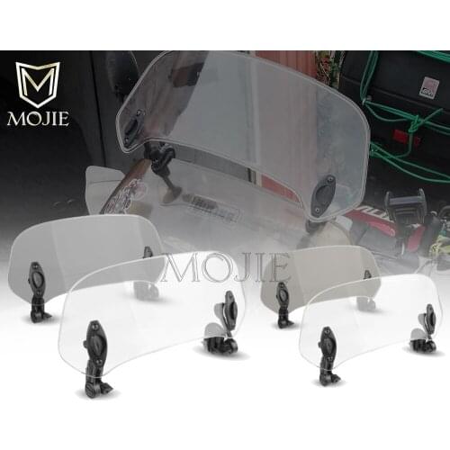 Motorcycle Adjustable Windshield Extension Spoiler Windscreen Air Deflector For DUCATI Benelli Buell KYMCO Husqvarna Hyosung