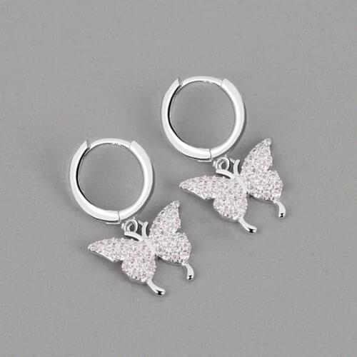 VENTFILLE 925 Sterling Silver Butterfly Clip Earrings Ear Clips Double pierced Earring Earrings Women Girls