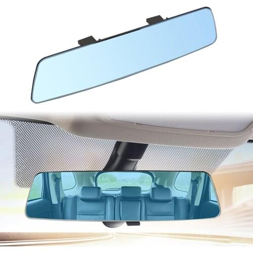 Wide Angle Rear view Mirror Universal Curve Convex Rear View Mirror, Anti-glare Blue Mirror Panoramic for SUV Truck Car