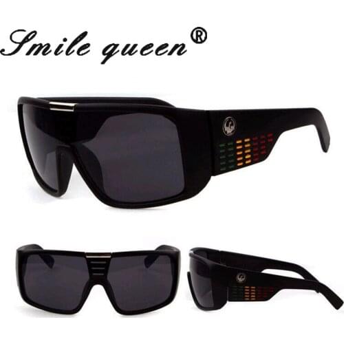 BRAND DESIGN Square Sunglasses Men Vintage Driving Goggles UV400 Mirror Oversized Eyewear Accessory Male