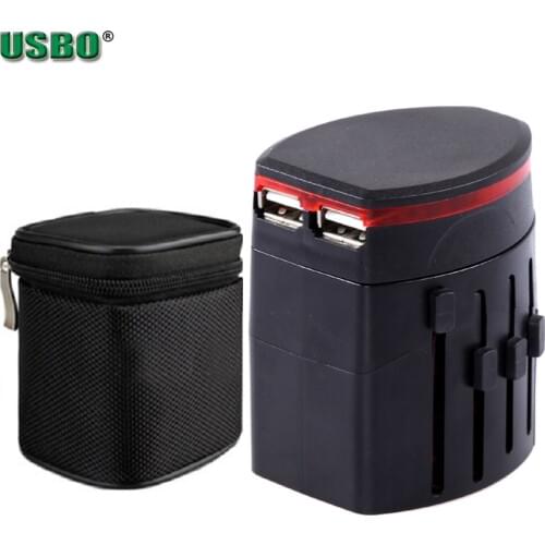 Universal International Plug Adapter 5v 2.1A 1A 2 USB Port World Travel AC Power Charger Adaptor with AU US UK EU converter Plug