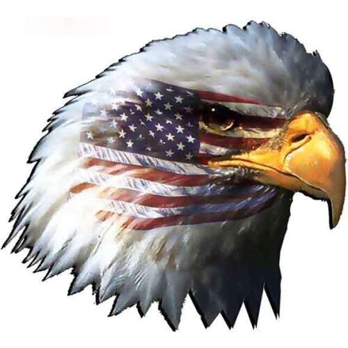 Personality American Flag Eagle Head Logo Car Stickers Vinyl Bumper Trunk Truck Graphics Windshield Windows Apply To Car Window