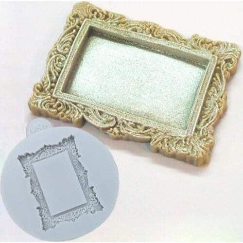 Vintage Rectangle Molds Fondant Cake Decorating Tools Silicone Molds Sugarcrafts Chocolate Baking Tools for Cakes Gumpaste Form