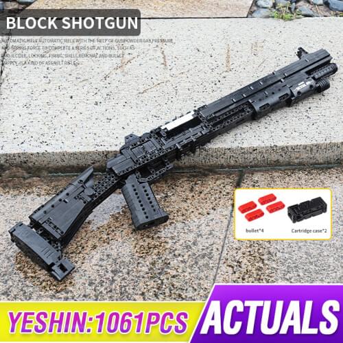 Mould King High-Tech SWAT Gun The Benelli M4 Super 90 Weapon Building Blocks Assembly Pistol PUBGed Gun Toys Kids Gifts