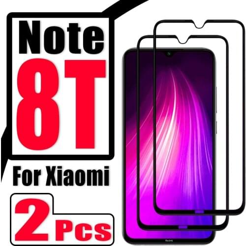 Protective glass for xiaomi redmi note 8t film tempered glas xiaomei ksiomi mi note8t screen protector not 8 t tremp 1 to 2 pcs
