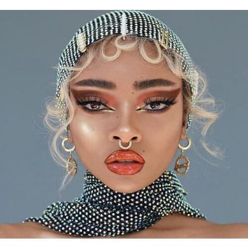 StoneFans New Mesh Rhinestone Head Scarf Headwraps for Women Bling Crystal Headbands Headwear Female Fashion Hair Accessories