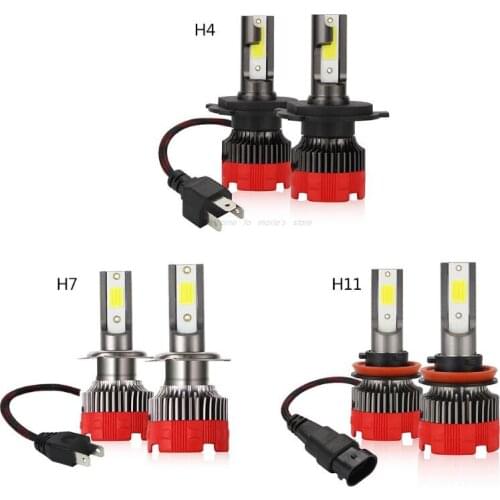 1Pair Car Headlights LED H4 H7 H11 Lights Bulbs 10000LM DC9-30V 80W EV18 Auto Fog Lamp 6000K