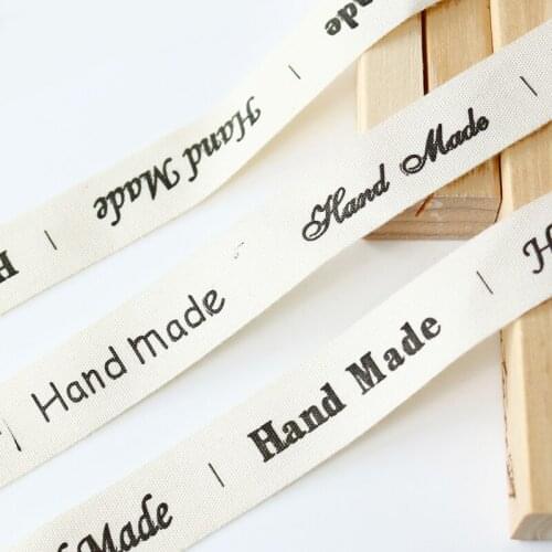 100M 1.5cm Handmade Printed Cotton Ribbons Christmas Wedding Party Gift Wrapping Ribbons Craft Supplies DIY Sewing Fabric