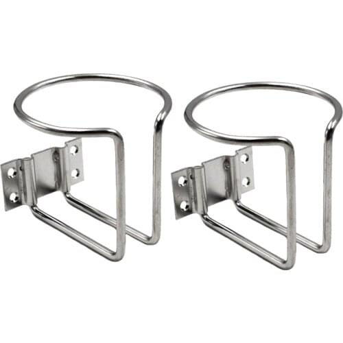 2Pcs Stainless Steel Car Boat Ring Cup Drink Holder Bottle Stand for Marine Yacht Truck RV Camper