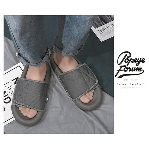 2020 Summer Casual Men Slippers Black White Shoes New Hot Non-slip Slides Bathroom Sandals Soft Sole Women Slides Plus Size
