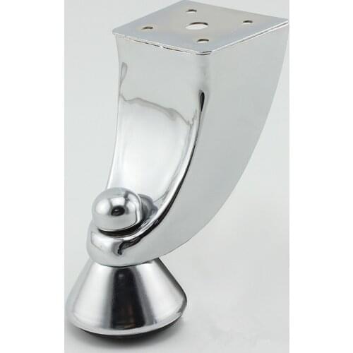 4pcs Horn shaped metal Furniture feet Table Cabinets legs Sofa Bed TV Cabinet legs Inclined Square Tube Furniture legs