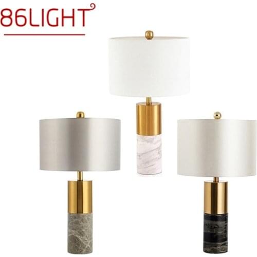86LIGHT Modern Table Lamp Marble Bedside LED Desk Light Luxury Creative Decorative for Home Bedroom Living Room Office Hotel