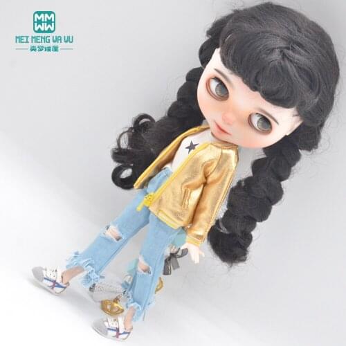 28-30cm Blyth Azone OB23 OB24 Doll Clothes accessories Fashion Shiny jacket Gold, pink, blue, black