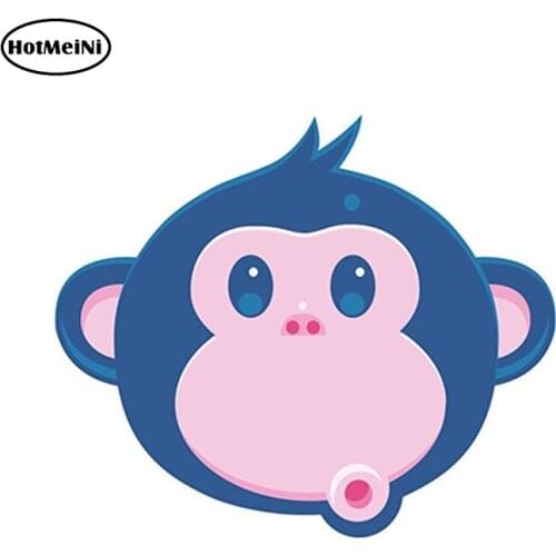 HotMeiNi Car Styling Car Sticker Cheeky Monkey Vinyl Sticker Laptop Travel Luggage Car Waterproof Accessories 13x11 cm