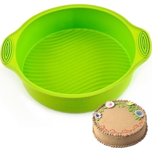 Large Baking Silicone Cake Pans Round Shapes 10 Inch Bakeware Maker Toast Bread Mold Cake Tray Mould Non-Stick Oven Tools