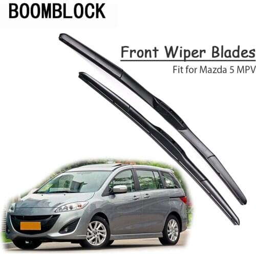 BOOMBLOCK 2pcs Car Accessories Windshield Rubber Original Wiper Blades Arm Kit For Mazda 5 MPV 2016 2015 2014 2013-2005