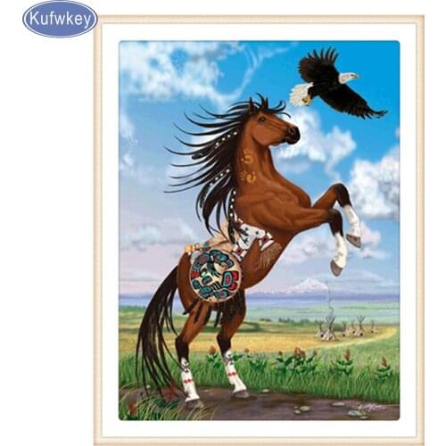 DIY,Diamond Embroidery horse eagle Diamond Painting,full square drill,Cross Stitch,Mosaic diamond mazayka,Christmas gift decor