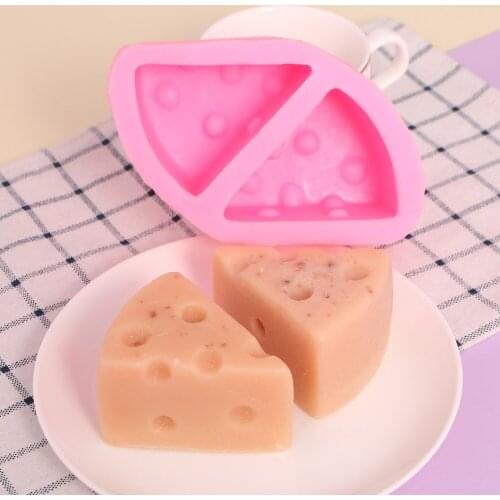 Cheese Shape Cake Mold Silicone Chocolate Fondant Jelly Cookies Soap Resin Cheese Mould Cake Decorating Tools
