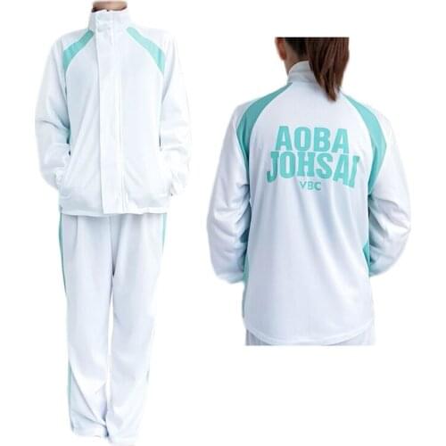 Haikyuu!! Aoba Johsai High School Volley Ball Team Sportswear Jacket Pants Cosplay Costume Haikiyu Oikawa Tooru School Uniform