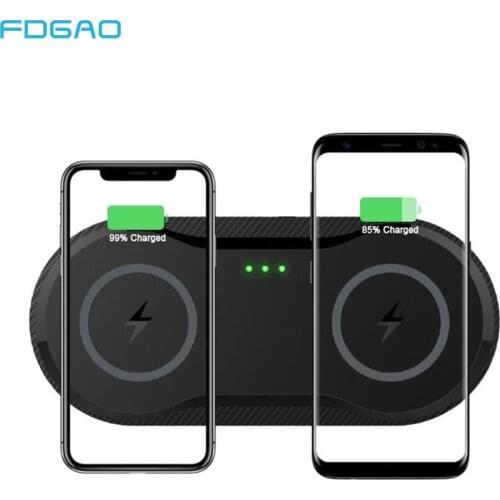 30W 2 in 1 Qi Induction Dual 15W Wireless Charger for iPhone 12 11 XS XR X 8 Airpods Pro Fast Charge Pad For Samsung S21 S20 S10
