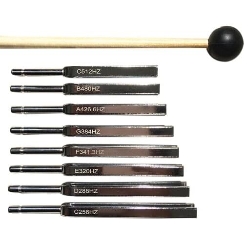 Frequency Therapy Medical Tools Tuning Fork Set Physics Vibration Medical Diagnostic Lightweight Steel Mallet Wooden Box Sound