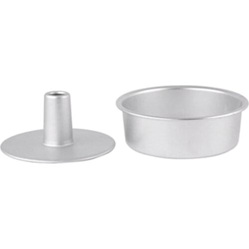 P9YE 9 Inch Aluminum Alloy Round Hollow Non-Stick Chiffon Cake Moulds Angel Food Cake Pans Baking Mould with Removable Bottom