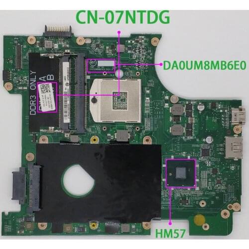 For Dell Inspiron N4010 CN-07NTDG 7NTDG 07NTDG DA0UM8MB6E0 Laptop Motherboard Mainboard Tested