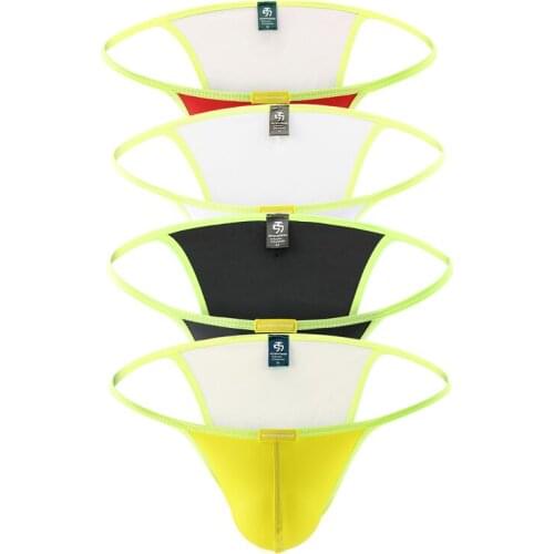 Sexy Mens Briefs PU Leather Micro Bikini Underwear String Homme Penis Pouch Panties Ropa Interior Jockstrap Gay Sexy Tangas XL